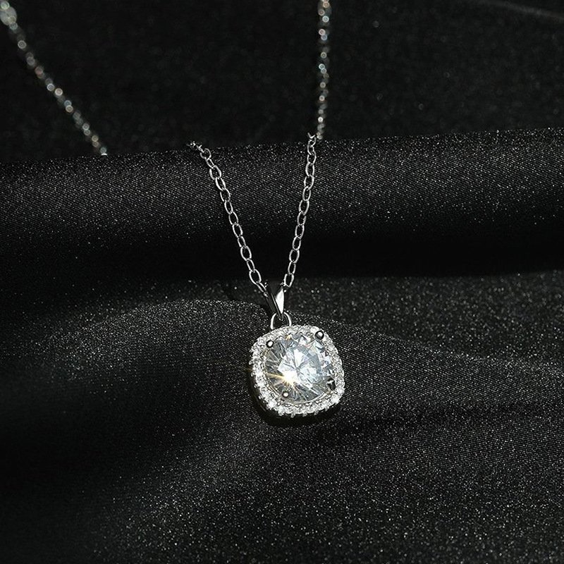 Silver celestial pendant necklace with ancient Chinese charm, artisan jewelry.