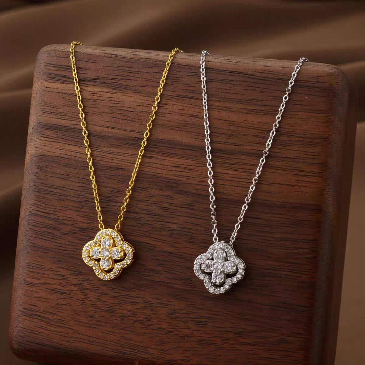 Men's artisan Lunar Cross Pendant on 14k gold chain, blending metal strength with ancient Chinese balance.