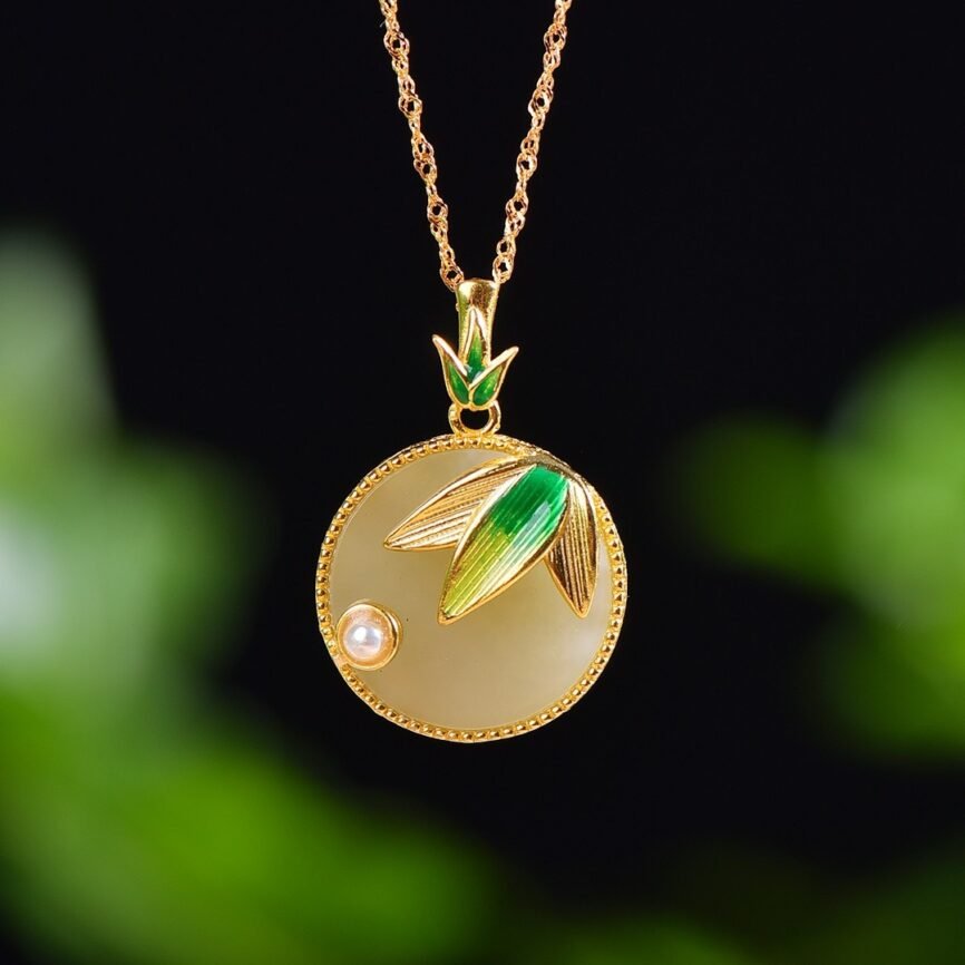 Golden lotus pendant with intricate metalwork, artisan jewelry close-up.