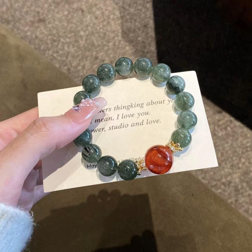 Blue Verdant Pixiu lucky charm bracelet with detailed artisan craftsmanship.