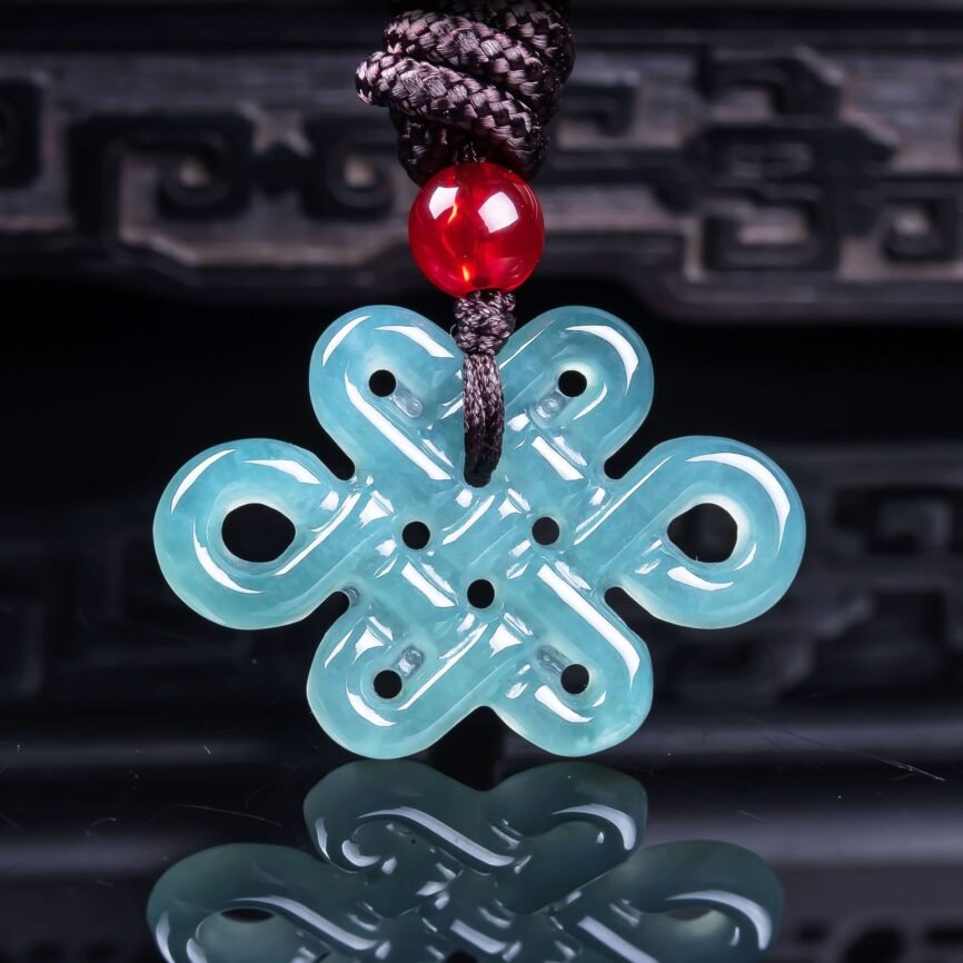 Verdant Fortune custom gold pendant with artisan wood charm for harmony.