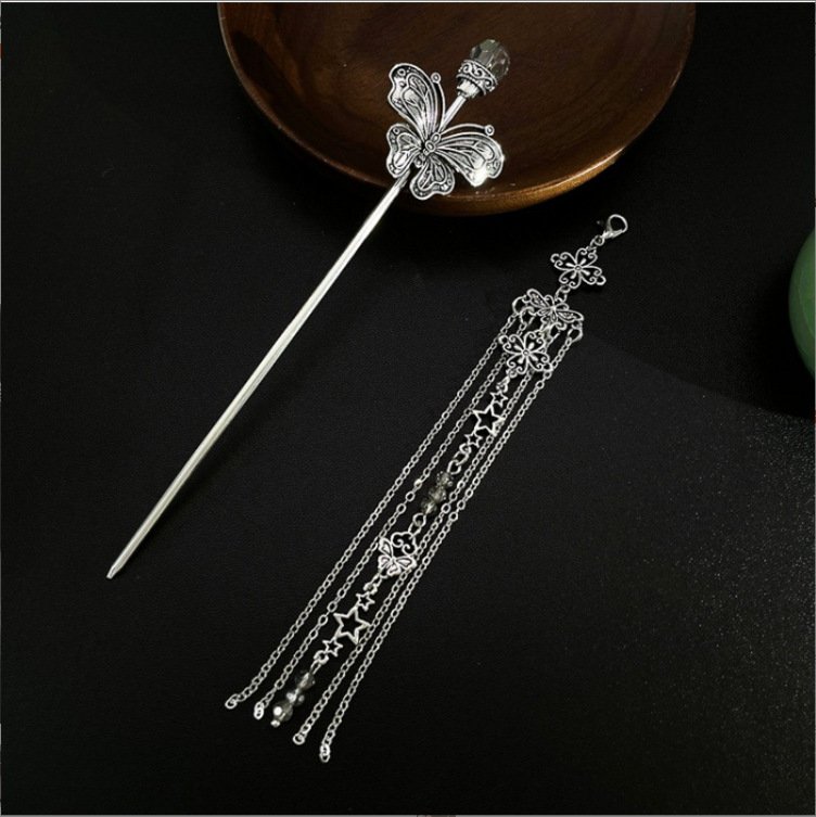Blue Ethereal Dream Cloud hairpin with celestial charm detail.