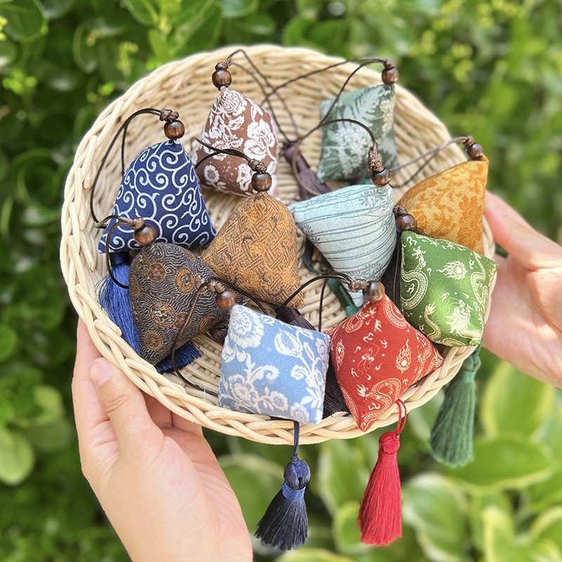 Blue Eternal Flow Chinese sachet charm with intricate artisan details.