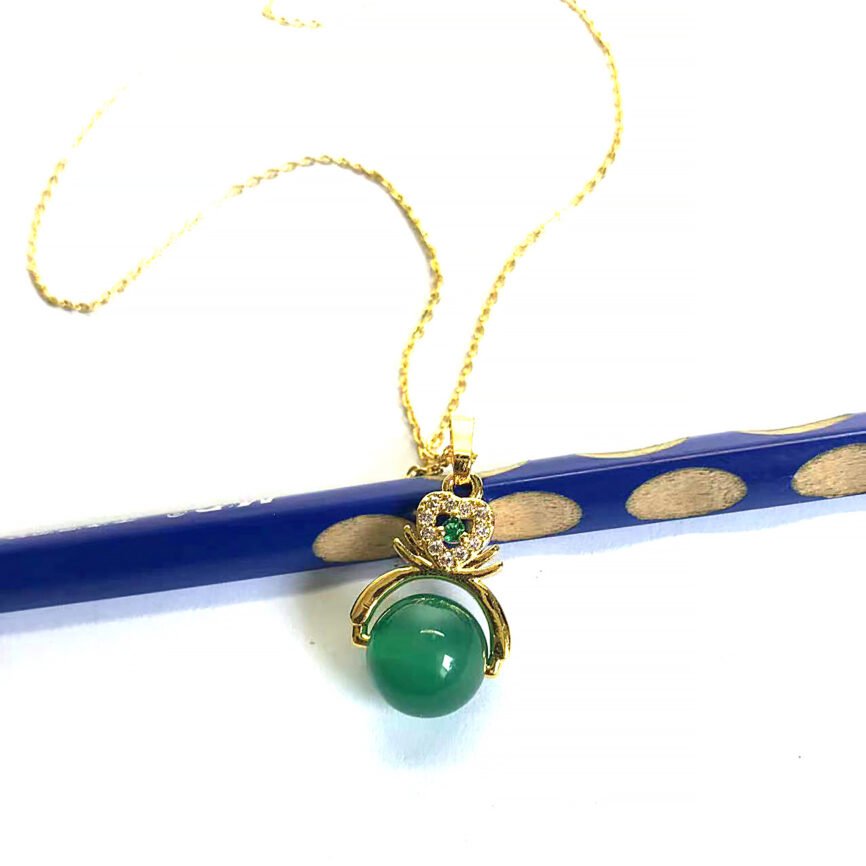 Blue celestial Yin-Yang twin fish jade pendant for harmony.