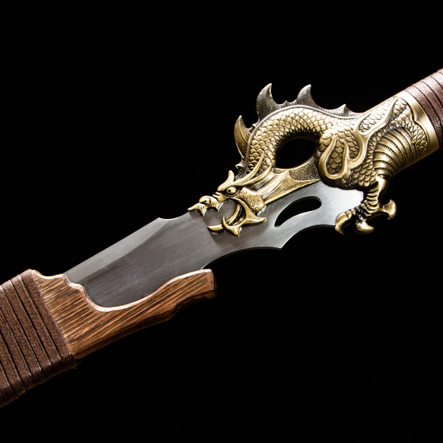 Blue Dragonfrost Zenith pendant inspired by Lord of the Rings swords.