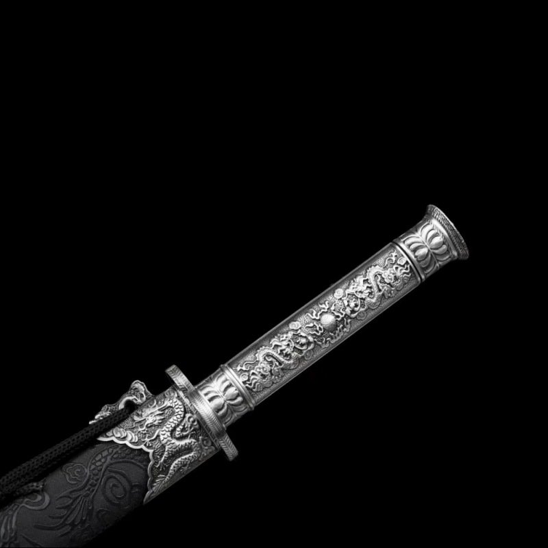 Dragonforge Lunarblade artisan jewelry pendant with ancient Chinese swordcraft design.