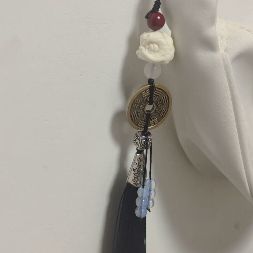 Mystic Lion Summit jade pendant with ancient Chinese guardian energy.