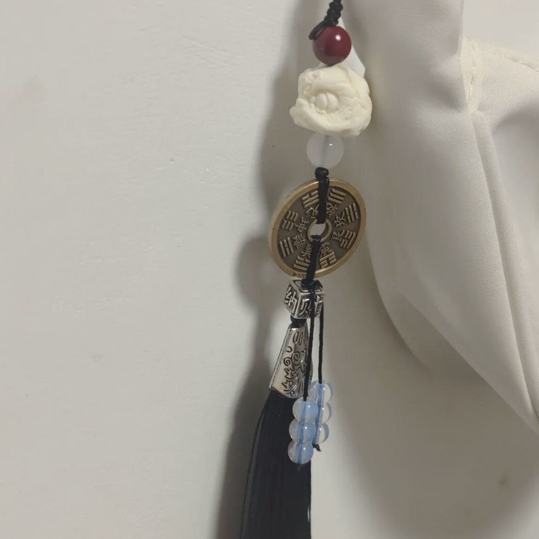 Mystic Lion Summit jade pendant with ancient Chinese guardian energy.
