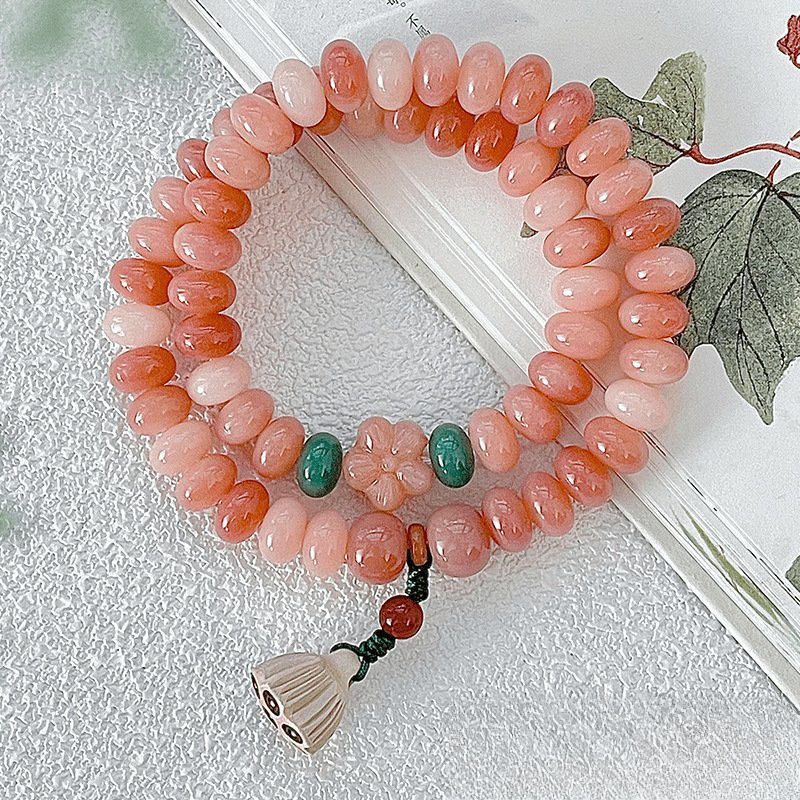 Blue Harmonic Cloud Bodhi Twin Loop bangle bracelet with energy-balancing charm.