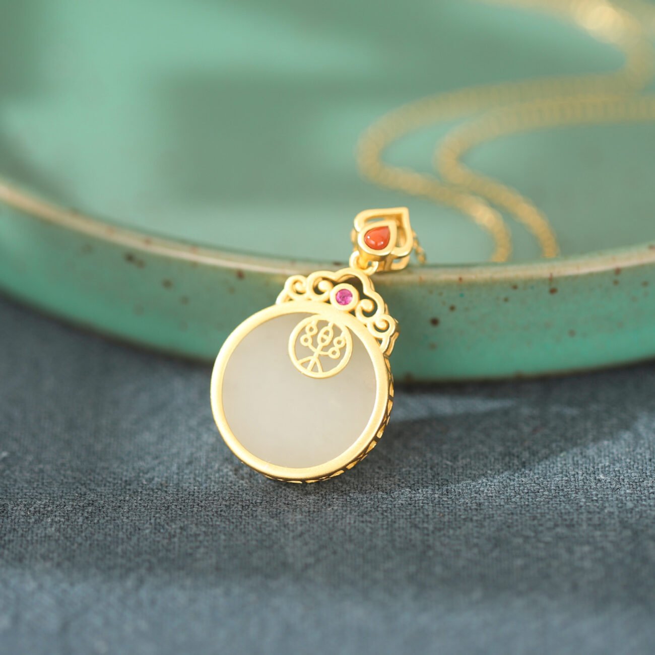 Azure Tide Pendant with celestial blue charm, artisan jewelry inspired by tide times emerald isle.