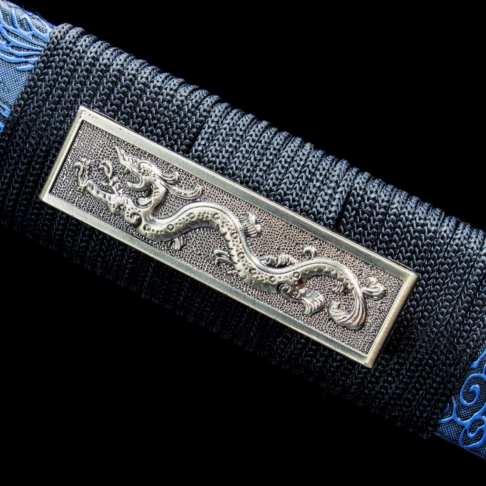 Blue Dragon Abyss Taichi Mountain Sword, ancient Chinese artisan jewelry with power-balancing charm.